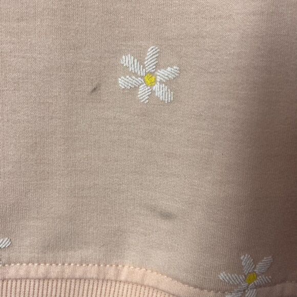 JANE & DELANCEY • Peach Crew Neck Daisy Print Sweater • Size S - Picture 7 of 8